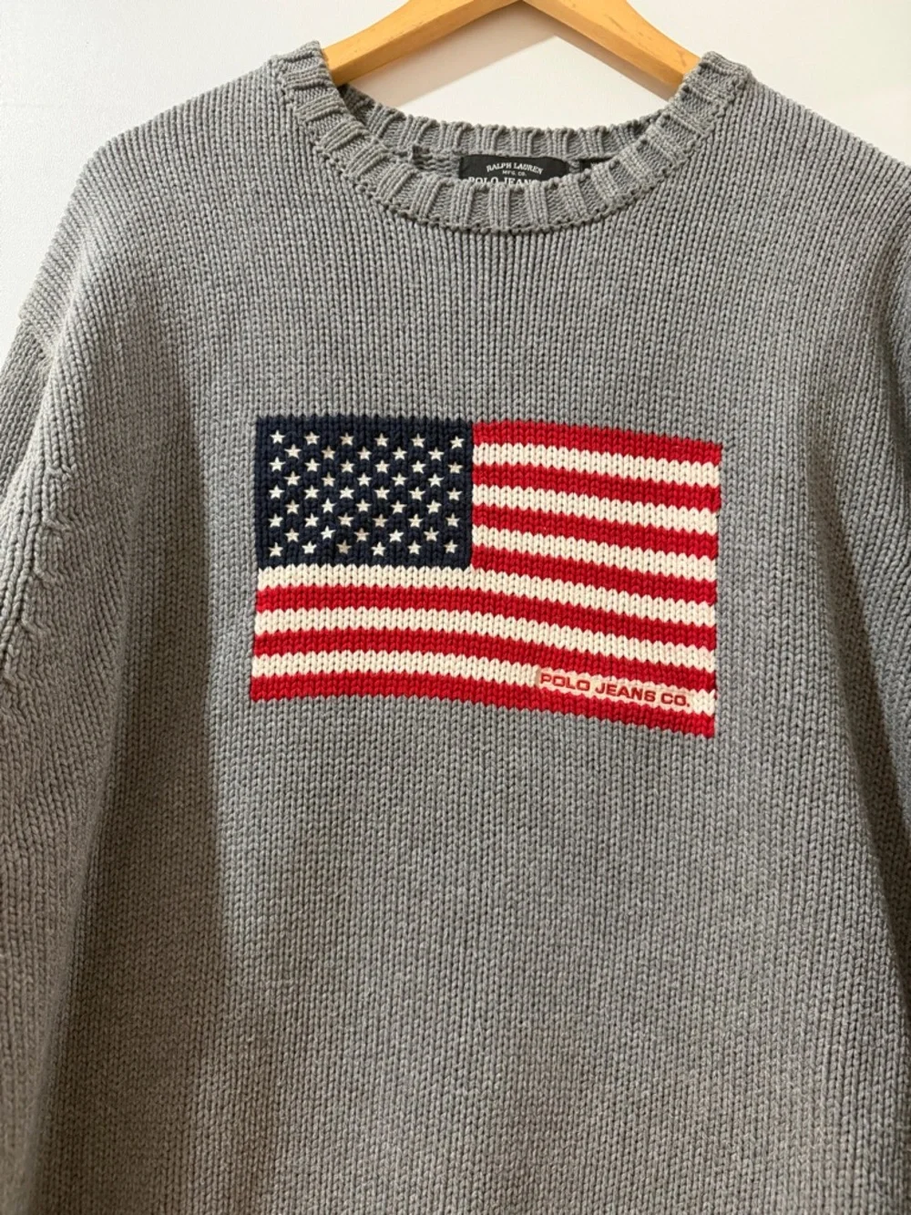 Vintage Ralph Lauren USA Flag Knit Sweater XL - Picture 2 of 11